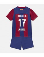 Barcelona Marcos Alonso #17 Domácí dres pro děti 2023-24 Krátký Rukáv (+ trenýrky)